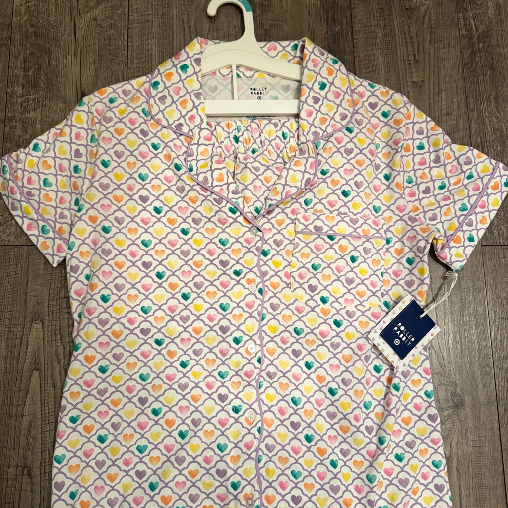 Women's Geo Hearts Short Sleeves & Shorts Pajama Set Roller Rabbit Target Small